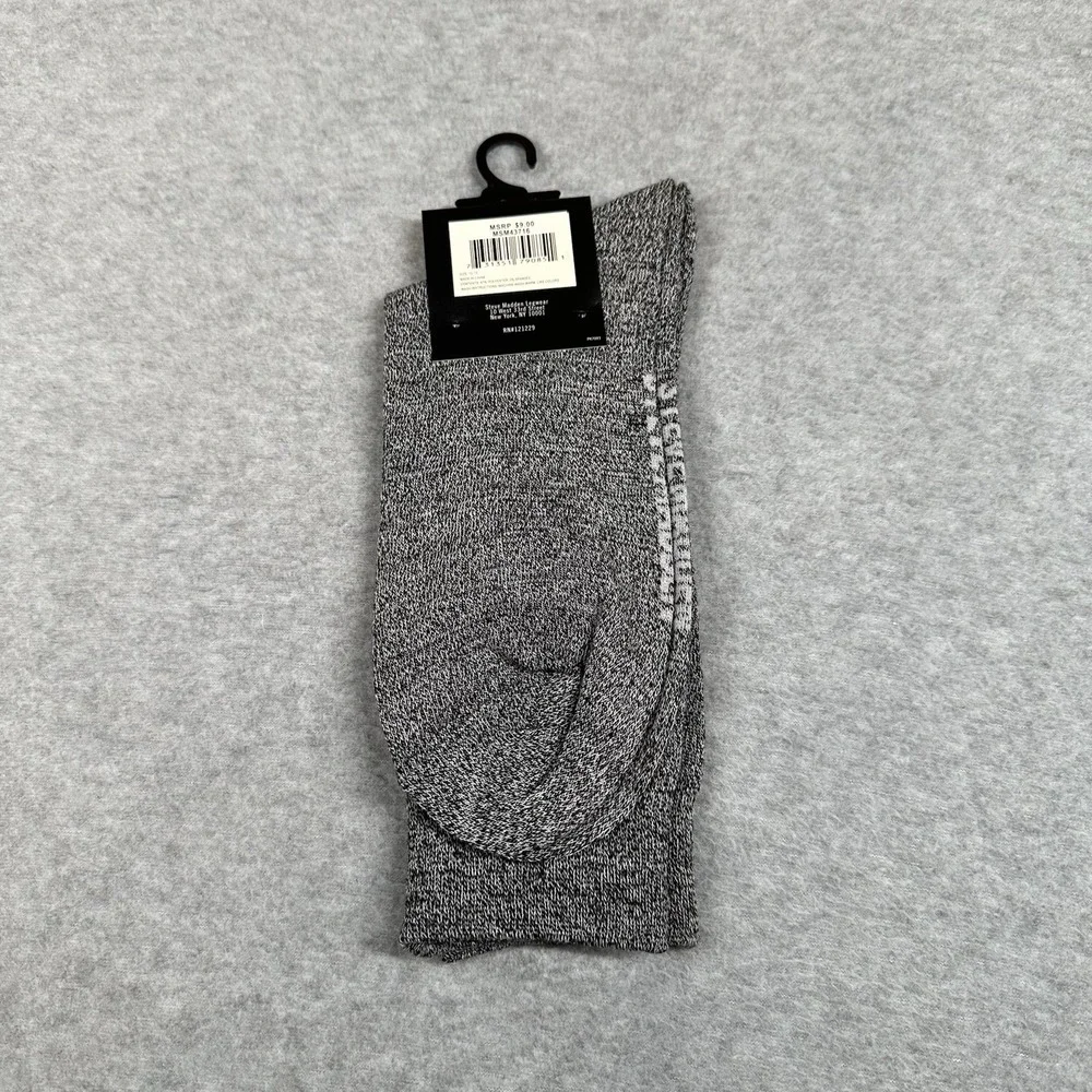 Steve Madden Socks Mens Size 10-13 Shoe‎ Size 6-12.5 Gray Avocado
